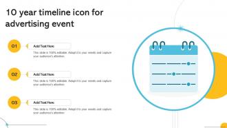 10 Year Timeline Icon For Advertising Event