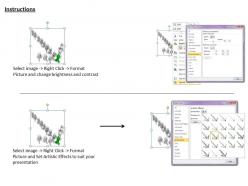 1113 3d green leader with his team ppt graphics icons powerpoint