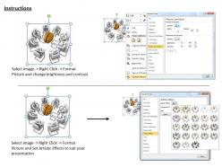 1113 3d illustration of team around brain ppt graphics icons powerpoint