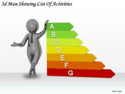 1113 3d man showing list of activities ppt graphics icons powerpoint