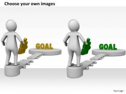 1113 3d man walking towards goal ppt graphics icons powerpoint