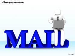 1113 3d man writing mail ppt graphics icons powerpoint