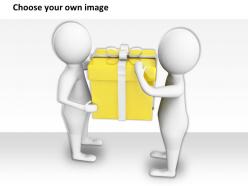 1113 3d people holding a gift ppt graphics icons powerpoint