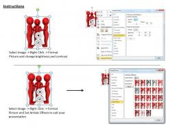 1113 3d people standing with gears ppt graphics icons powerpoint