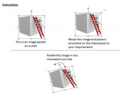 1113 3d successful man on ladder ppt graphics icons powerpoint