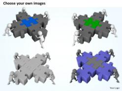 1113 3d team solving puzzles ppt graphics icons powerpoint
