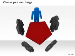 1113 3d team standing with leader ppt graphics icons powerpoint