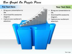 1113 bar graph on puzzle piece ppt graphics icons powerpoint