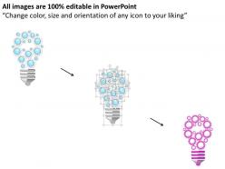 1114 3d bulb icons for cloud computing powerpoint template