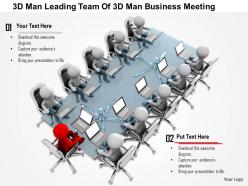 1114 3d man leading team of 3d man business meeting ppt graphics icons