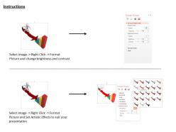 1114 3d man running over the red arrow on bar graph ppt graphics icons