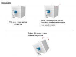 1114 3d man with blue cube and white cubes ppt graphics icons