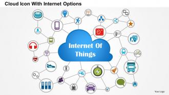 1114 cloud icon with internet options powerpoint template