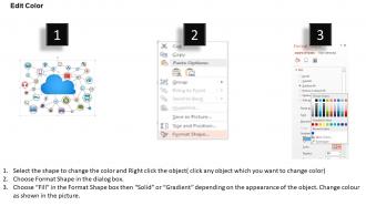 1114 cloud icon with internet options powerpoint template