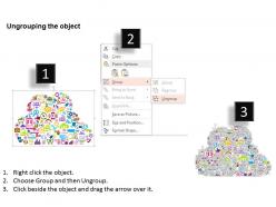 1114 multiple icons of internet applications and things powerpoint template