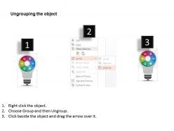 1214 bulb design with business concept and icons powerpoint template