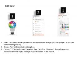 1214 bulb design with business concept and icons powerpoint template