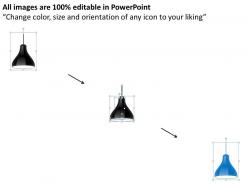 1214 bulb with multiple icons for business and sales powerpoint presentation