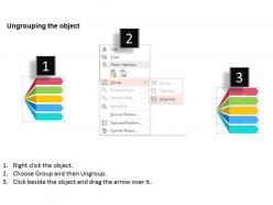 1214 five colored text boxes with computer icons powerpoint template