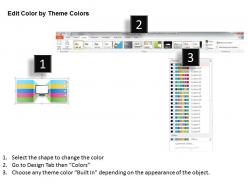 1214 monitor with five staged text boxes with icons powerpoint template