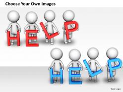 1813 3d illustration of team help ppt graphics icons powerpoint