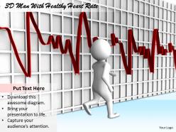 1813 3d man with healthy heart rate ppt graphics icons powerpoint