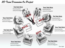 1813 3d team discussion on project ppt graphics icons powerpoint