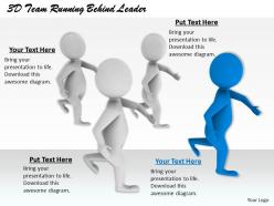 1813 3d team running behind leader ppt graphics icons powerpoint