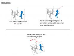 1813 3d team running behind leader ppt graphics icons powerpoint