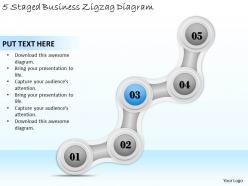1814 business ppt diagram 5 staged business zigzag diagram powerpoint template