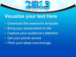 2013 with gifts new year celebration powerpoint templates ppt backgrounds for slides 0113