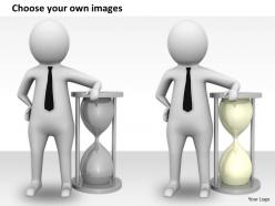 2413 graphic of 3d man with hour glass ppt graphics icons powerpoint