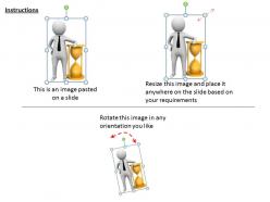2413 graphic of 3d man with hour glass ppt graphics icons powerpoint