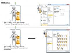 2413 graphic of 3d man with hour glass ppt graphics icons powerpoint