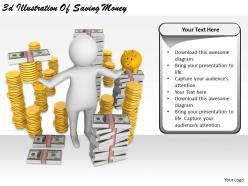2513 3d illustration of saving money ppt graphics icons powerpoint