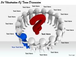 2513 3d illustration of team discussion ppt graphics icons powerpoint