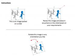 2513 3d leader running ahead ppt graphics icons powerpoint