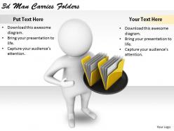 2513 3d man carries folders ppt graphics icons powerpoint