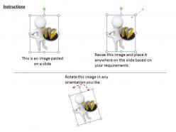 2513 3d man carries folders ppt graphics icons powerpoint