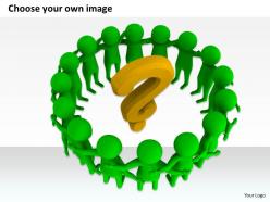 2513 3d team around question mark ppt graphics icons powerpoint