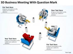 3d business meeting with question mark ppt graphics icons