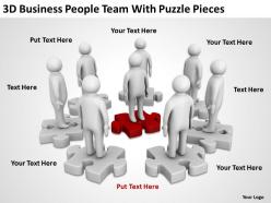 3d business people team with puzzle pieces ppt graphics icons powerpoint