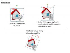 3d family with dream home ppt graphics icons powerpoint