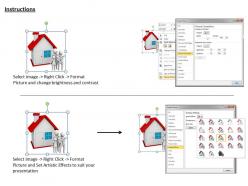 3d family with dream home ppt graphics icons powerpoint