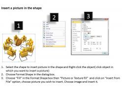 3d golden man in meeting ppt graphics icons powerpoint