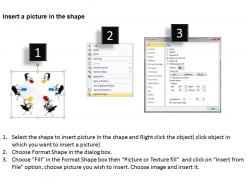 3d group of men around table with jigsaw puzzles conference ppt graphic icon