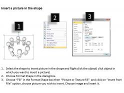 3d group of men holding hands forming circle team work unity ppt graphic icon