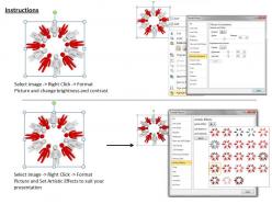 3d human circle red white ppt graphics icons powerpoint