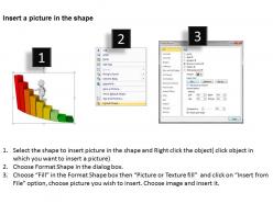 3d human climbing on success bar graph ppt graphics icons