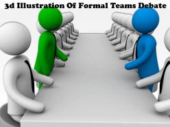 3d illustration of formal teams debate ppt graphics icons powerpoint